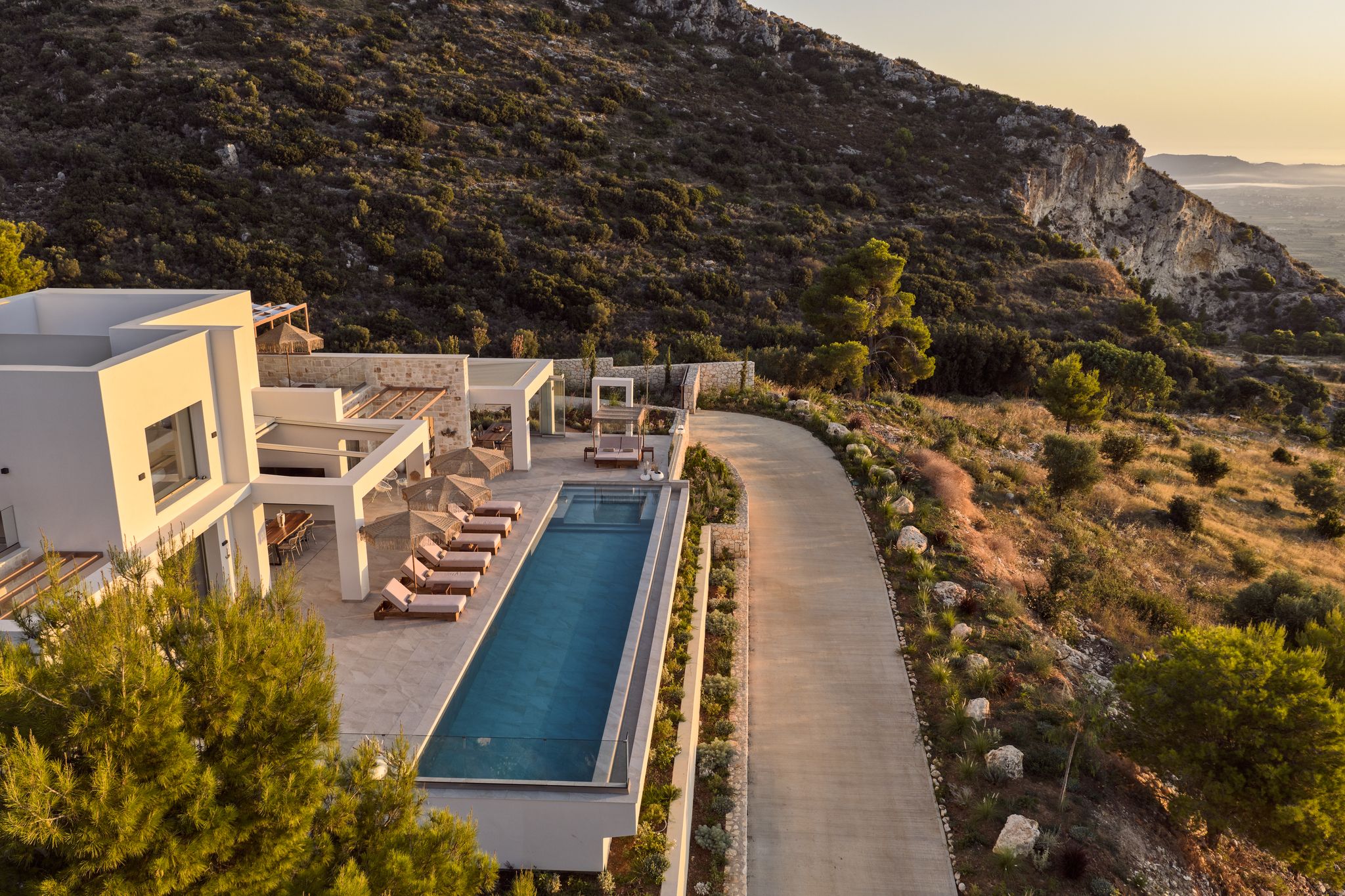 Segreto Del Lusso aerial view with infinity pool