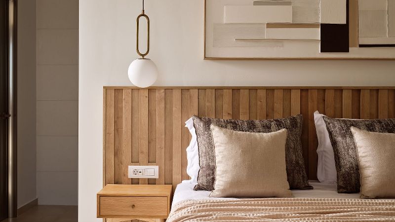 Double bedroom with pendant lights – Segreto Del Lusso, Zakynthos