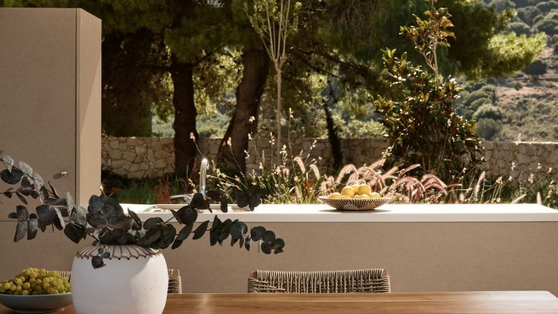 Terrace table with fruit bowl – Segreto Del Lusso, Zakynthos